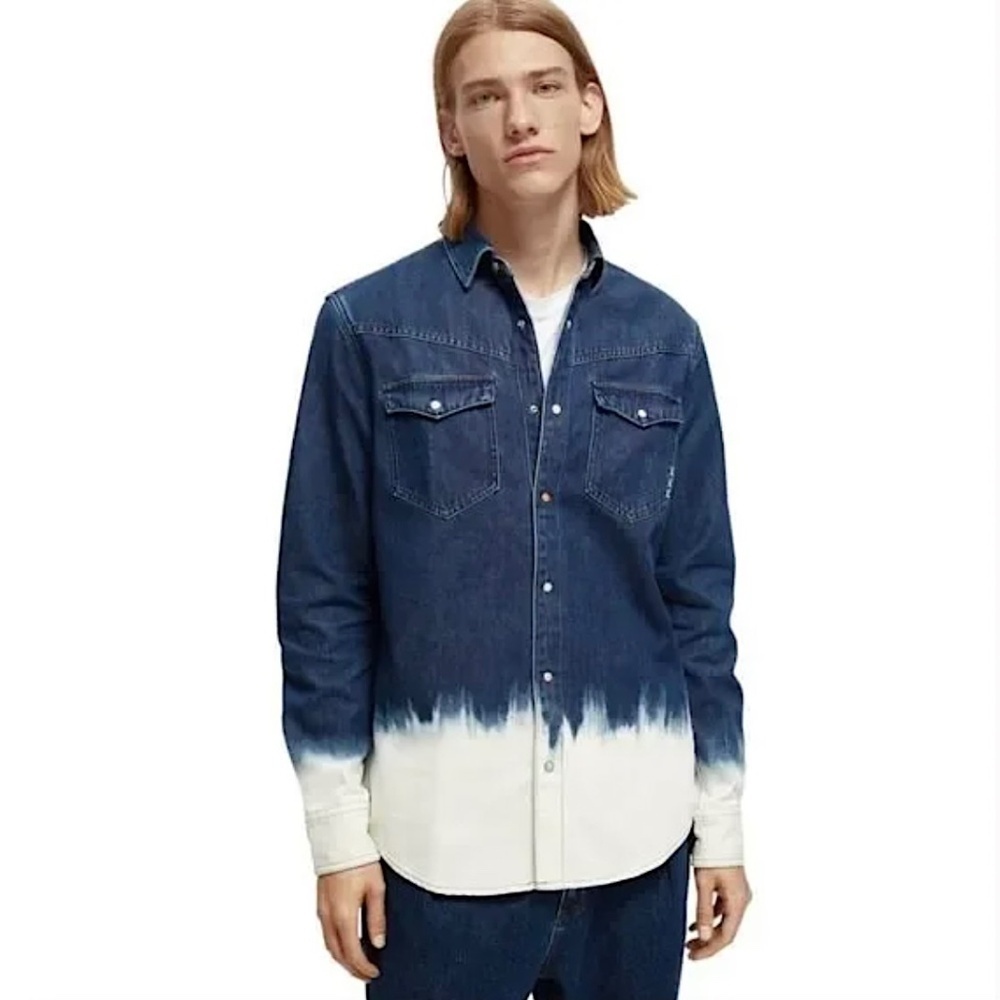 NWOT SCOTCH & SODA Shirt Jacket Shacket L Blue